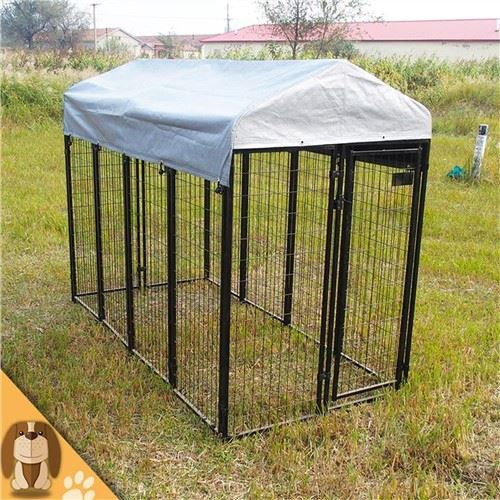 Jaula de perros de malla soldada grande fuerte